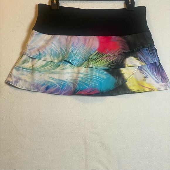 Lucky In Love Multi color Feather Tennis Skort Size Medium - Picture 1 of 8